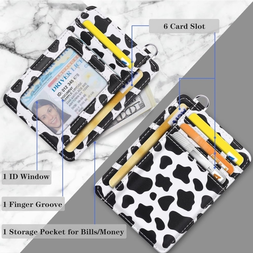 Cow Print Card Holder Wallet